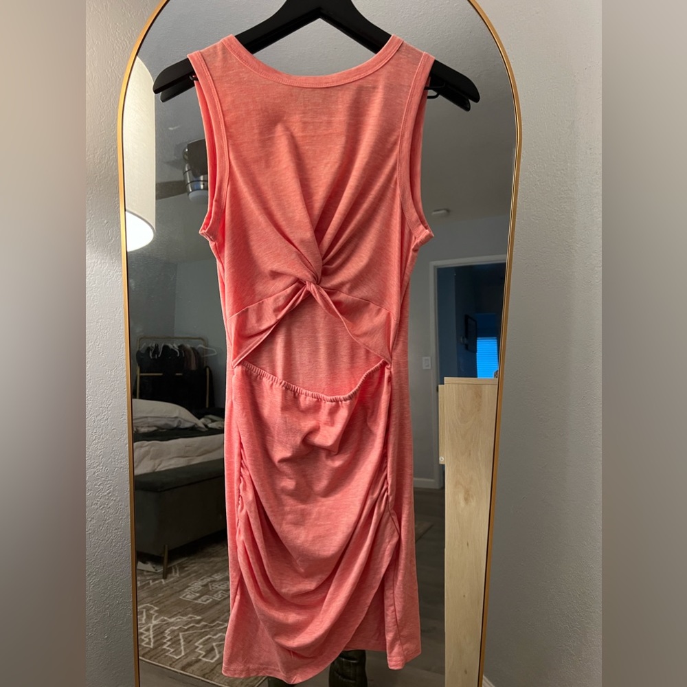 BTFBM Summer Sleeveless Casual Crewneck Bodycon Tank Dress Cutout